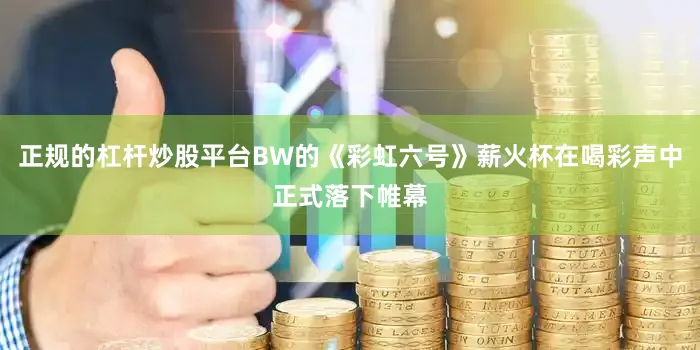 正规的杠杆炒股平台BW的《彩虹六号》薪火杯在喝彩声中正式落下帷幕
